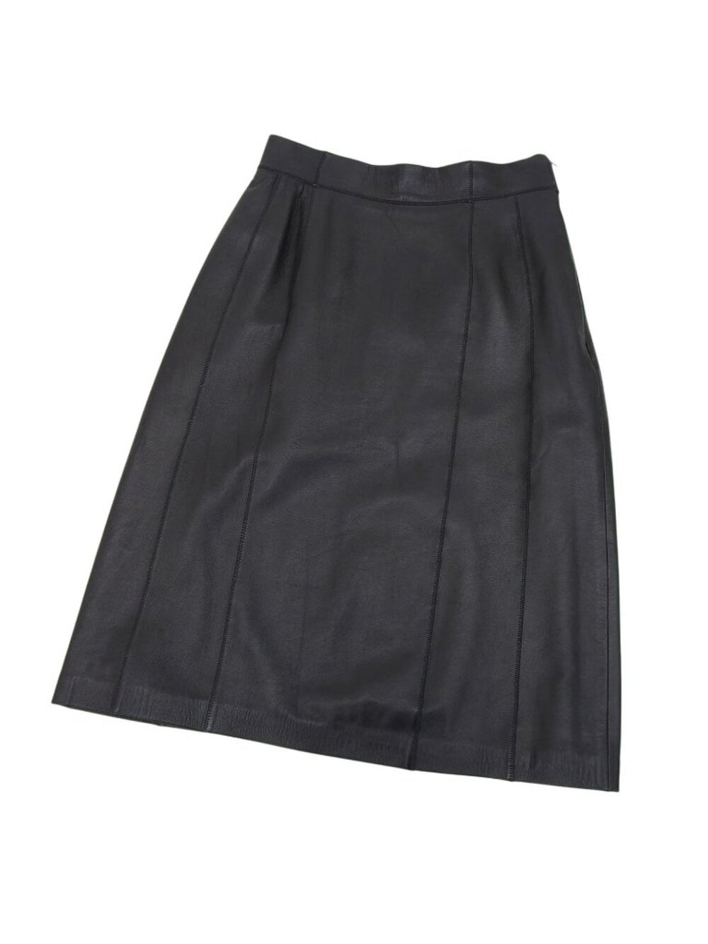 Loewe Vintage Skirt Leather Trapezoidal
